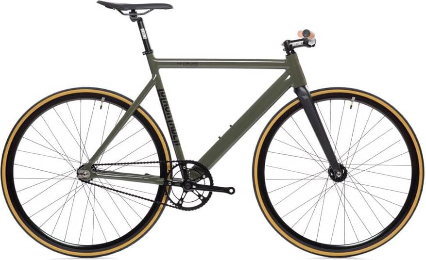 Image of State Bicycle Co. 6061 Black Label Track Bike - Army Green