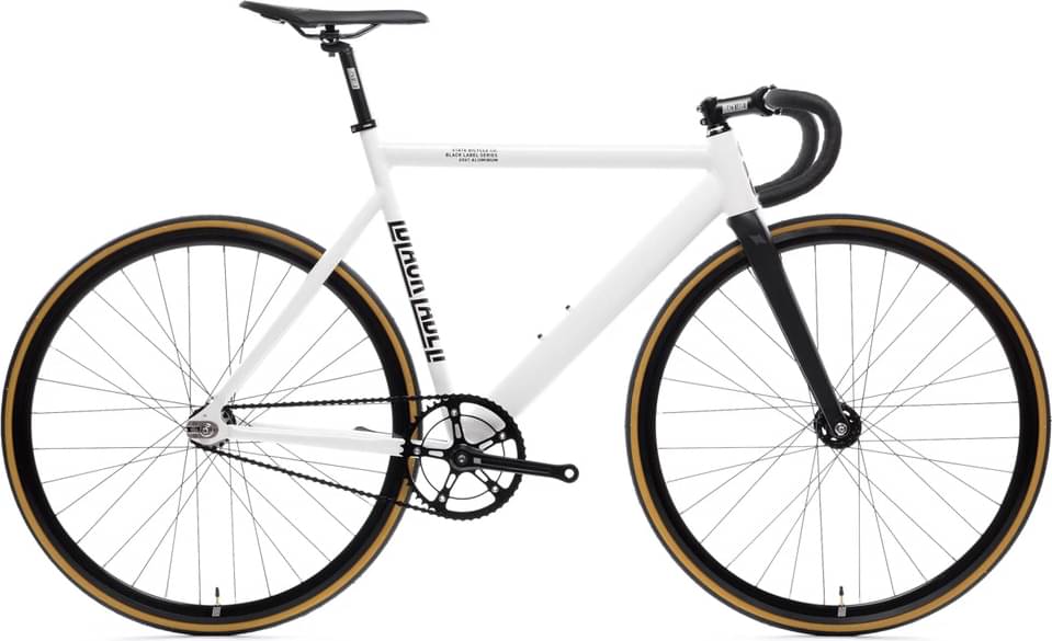 Image of State Bicycle Co. 6061 Black Label Track Bike - Pearl White