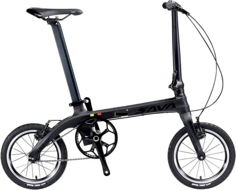 SAVA Z0 Carbon Fiber Folding Bike 14 inch Fixed Gear City Foldable Bicycle