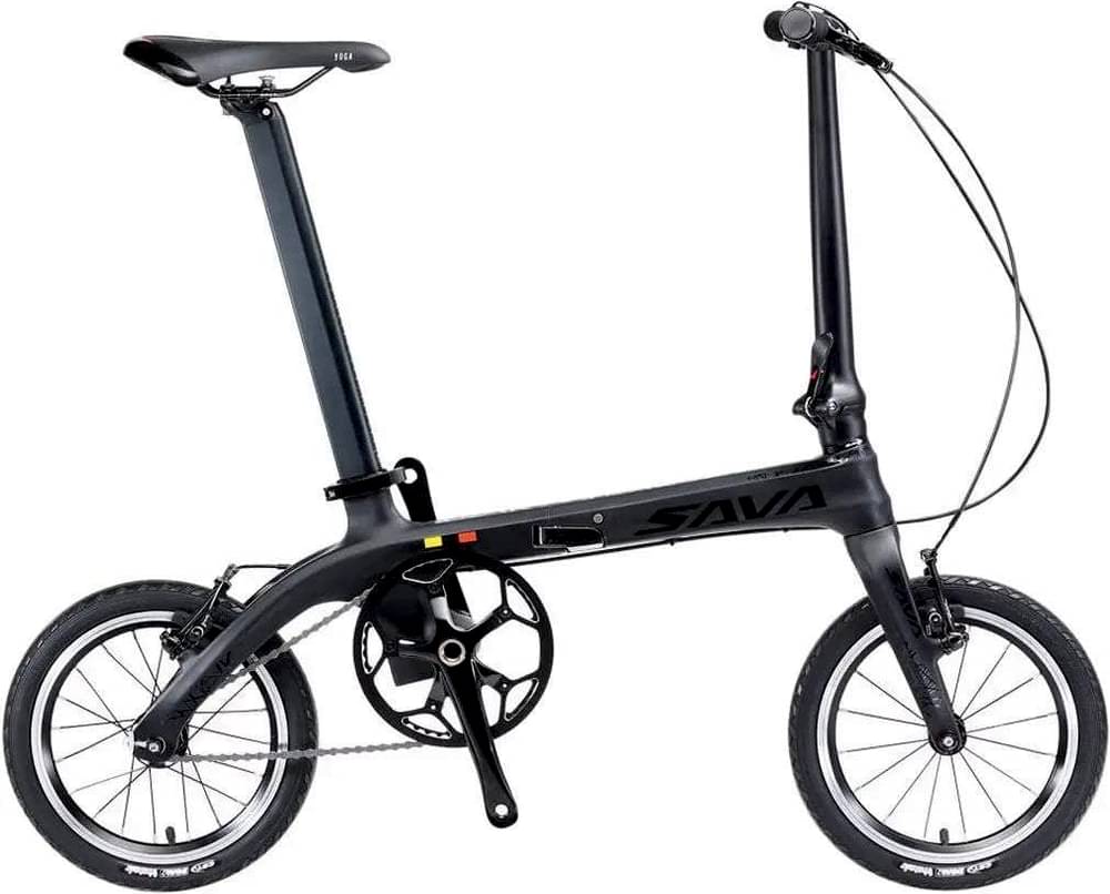 Image of SAVA Z0 Carbon Fiber Folding Bike 14 inch Fixed Gear City Foldable Bicycle