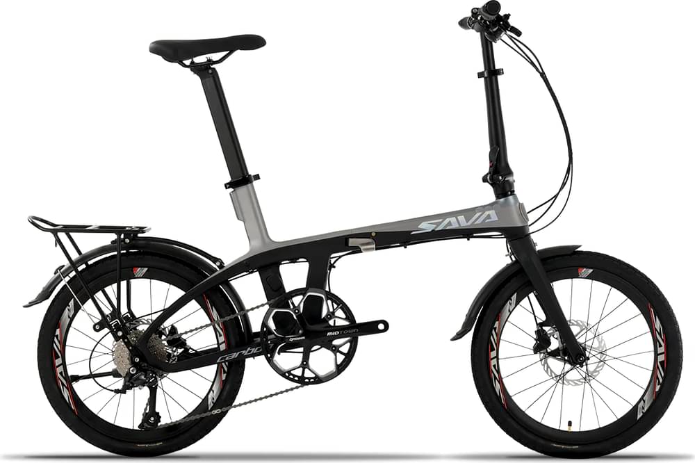 Image of SAVA Z1 Carbon Fiber Folding Bike 20 inch Compact City Bicycle 9Speed