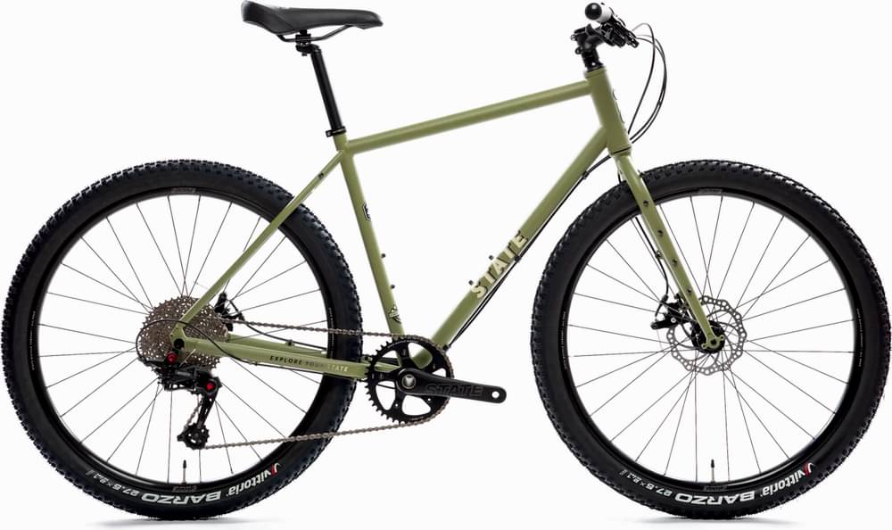 Image of State Bicycle Co. 4130 All-Road Flat Bar Matte Olive 650b