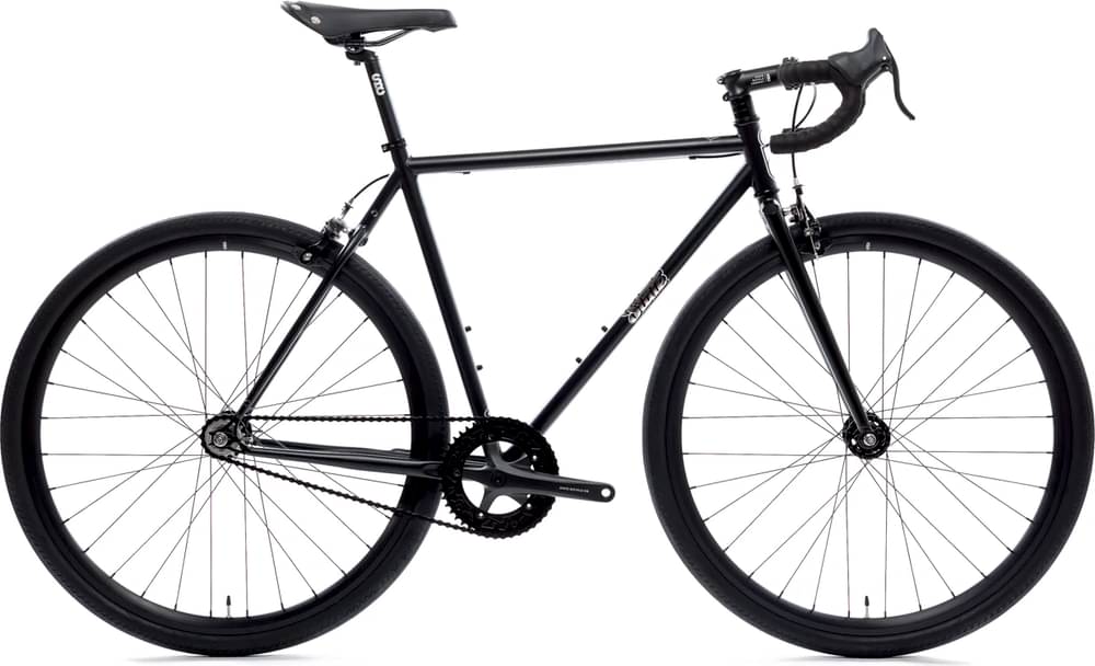 Image of State Bicycle Co. 4130 Matte Black / Mirror Fixed Gear / Single-Speed