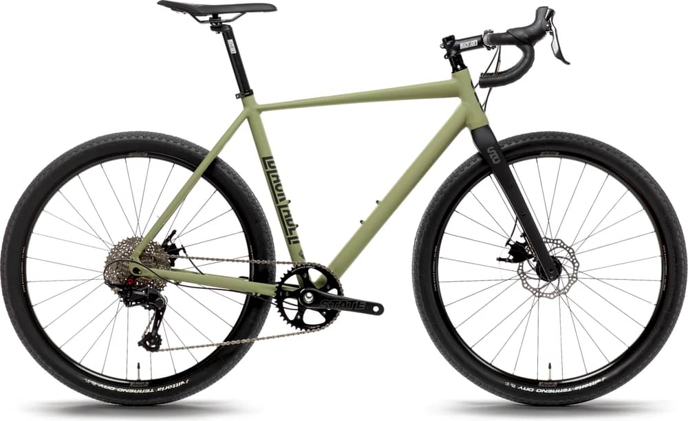 Image of State Bicycle Co. 6061 Black Label All-Road Matte Olive 650b