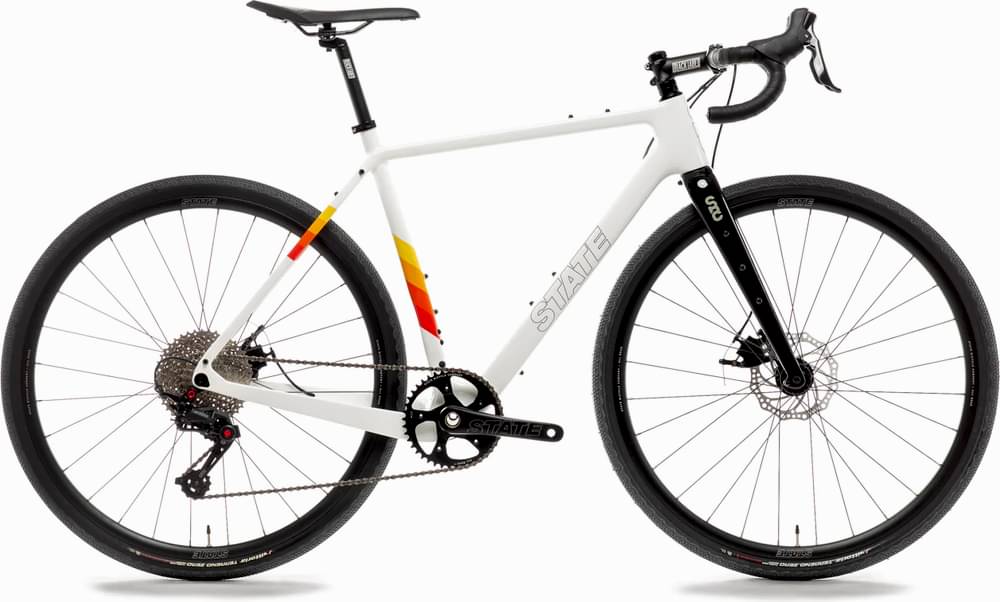 Image of State Bicycle Co. Carbon All-Road White / Ember 650b